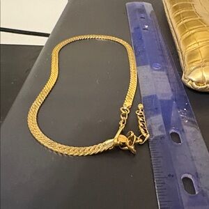 Monet gold tone 14” Herringbone chain
